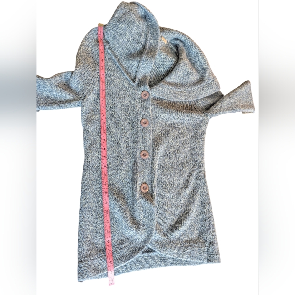 Anthropologie Sleeping On Snow Wool Blend Wide Collar Cardigan Sz S - Picture 4 of 8